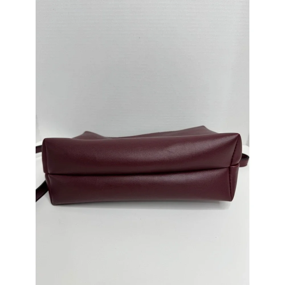 Marc New York Andrew Marc Burgundy Crossbody Bag Gold Hardware Faux‎ Leather